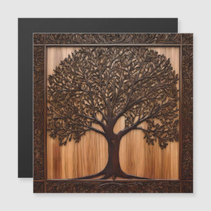 Australische Flora: The Wattle Tree Wood Print, Magnetkarte