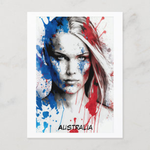 Australische Frauen der Welt Abstrakt Postkarte