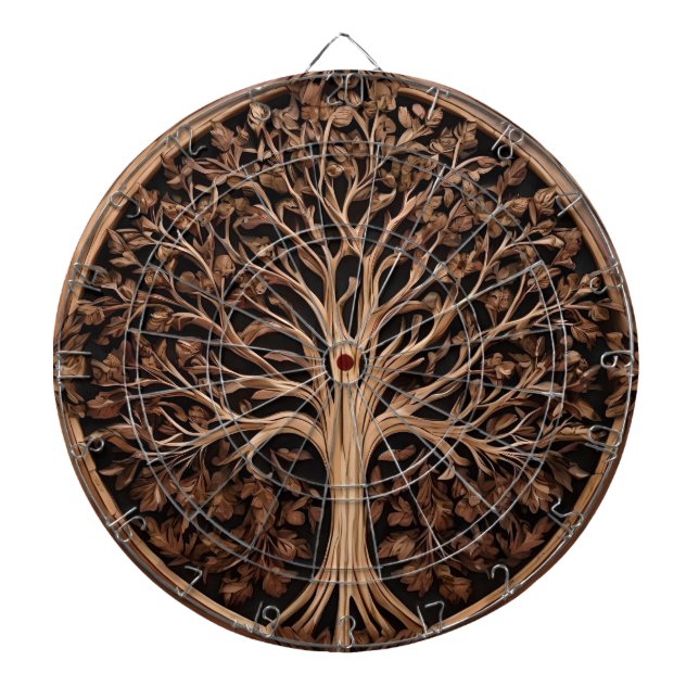 Australische Freuden: Waratah Tree Wood Print, Dartscheibe (vorne)