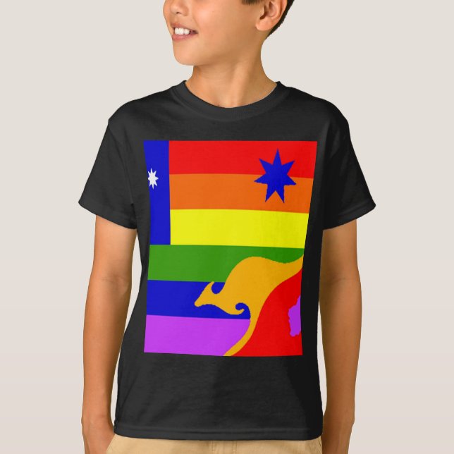 Australische Gay Pride-Flagge T-Shirt (Vorderseite)