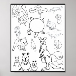 Australische gefährdete Tiere, Poster