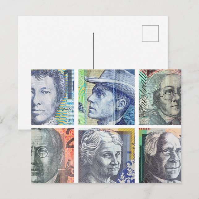 Australische Geld Dollar Postkarte (Vorne/Hinten)