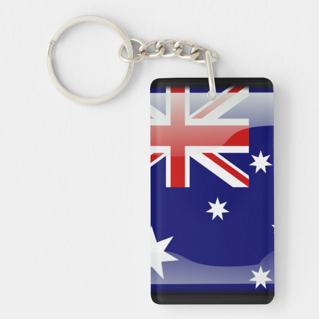 Australische glatte Flagge Schlüsselanhänger (Vorderseite)