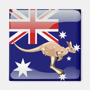 Australische Hochglanzflagge Magnet