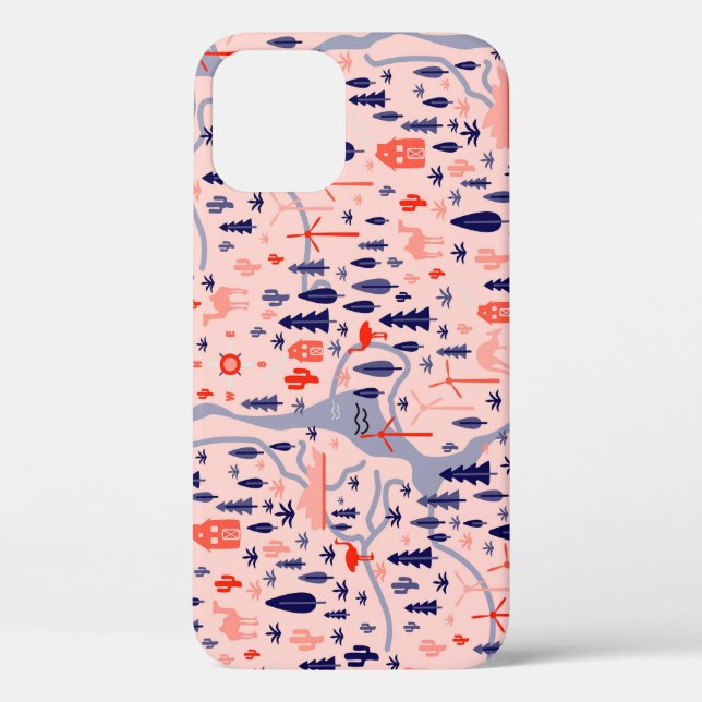 Australische Ikonen, nahtlos dekoratives Muster. Case-Mate iPhone Hülle (Rückseite)