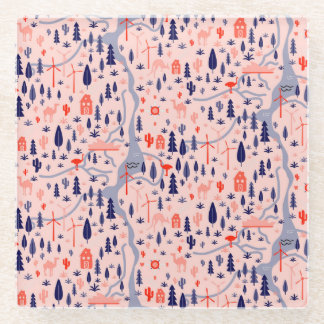 Australische Ikonen, nahtlos dekoratives Muster. Glasuntersetzer