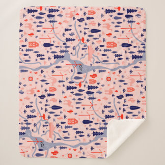 Australische Ikonen, nahtlos dekoratives Muster. Sherpadecke