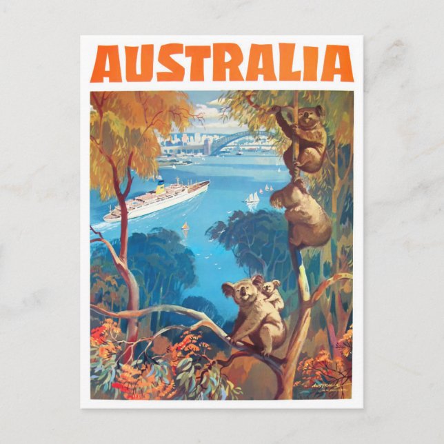Australische Jahrtausendreise Postkarte (Vorderseite)