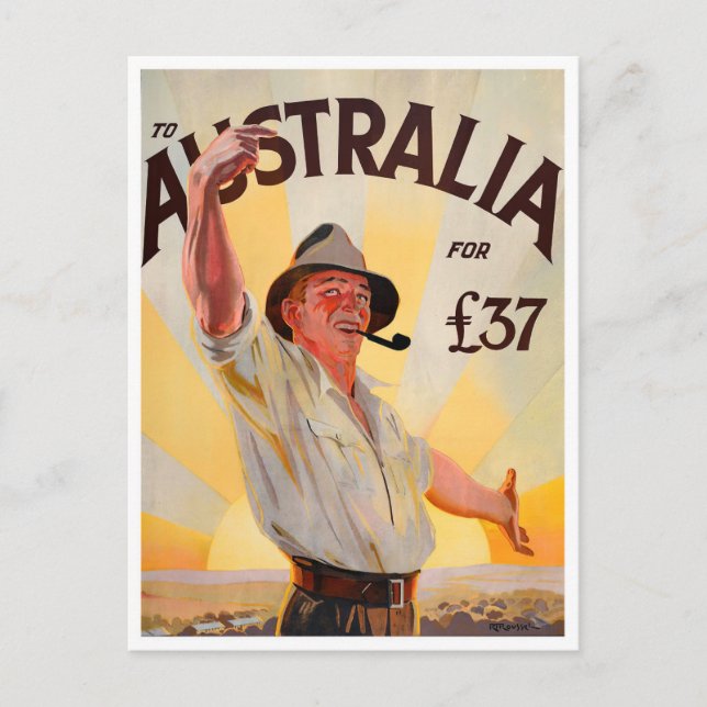 Australische Jahrtausendreise Postkarte (Vorderseite)