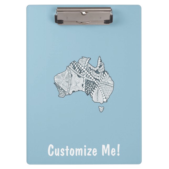 Australische Karte Art Klemmbrett (Vorderseite)