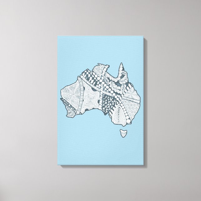 Australische Karte Art Leinwanddruck (Vorderseite)