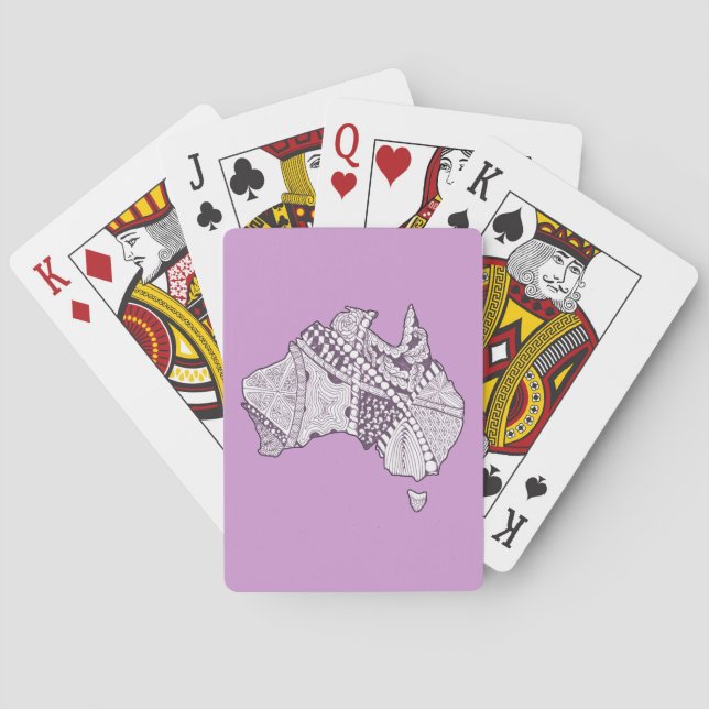 Australische Karte Art Spielkarten (Rückseite)