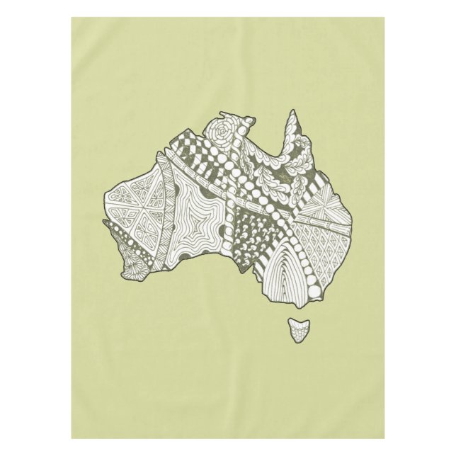 Australische Karte Art Tischdecke (Vorderseite)