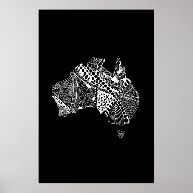 Australische Karte Aussie Aussie Oi Oi Oi Oi Poster (Vorne)