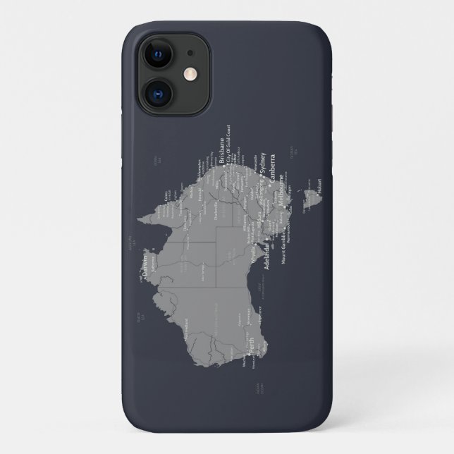 Australische Karte Case-Mate iPhone Hülle (Rückseite)