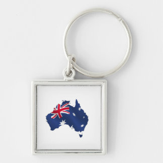 Australische Kartenflagge Schlüsselanhänger