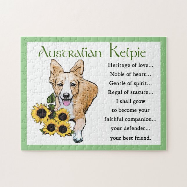 Australische Kelpie Art Puzzle (Horizontal)