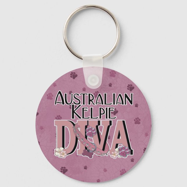 Australische Kelpie DIVA Schlüsselanhänger (Vorderseite)
