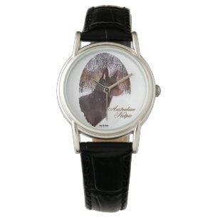 Australische Kelpie-Hundekunst Armbanduhr