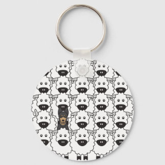 Australische Kelpie im Schafe Schlüsselanhänger