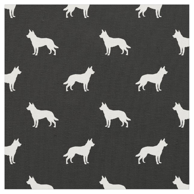 Australische Kelpie-Silhouette Stoff (Nahaufnahme)