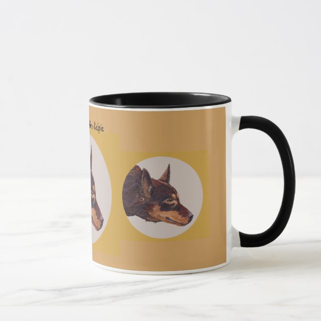 Australische Kelpie-Wecker-Kaffee-Tasse Tasse (Rechts)