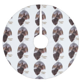 Australische Kelpie Weihnachten Polyester Weihnachtsbaumdecke