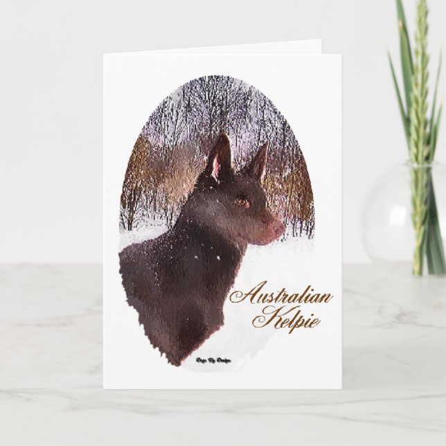 Australische Kelpie Weihnachtskarten - Geschenke Feiertagskarte (Vorderseite)