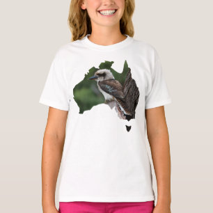 Australische Kontur lacht Kookaburra in einem Baum T-Shirt