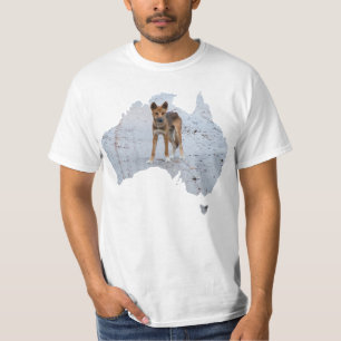 Australische Kontur Shape Dingo Fraser Island T-Shirt
