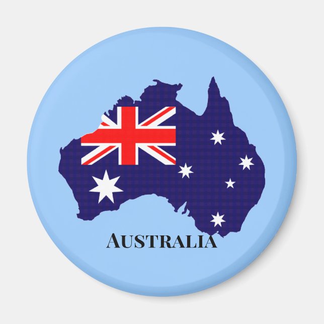 Australische Kontur und Flagge Magnet (Vorne)