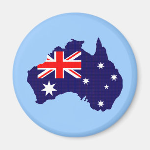 Australische Kontur und Flagge Magnet