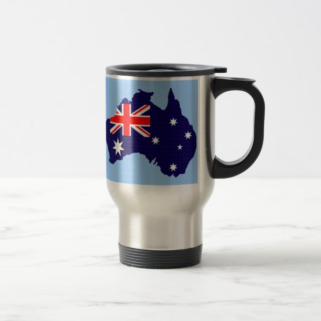 Australische Kontur und Flagge Reisebecher (Rechts)