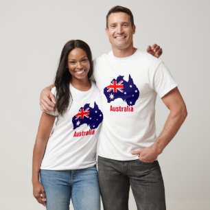 Australische Kontur und Flagge T-Shirt