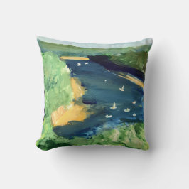 Australische Kunst-Flussszene Kissen
