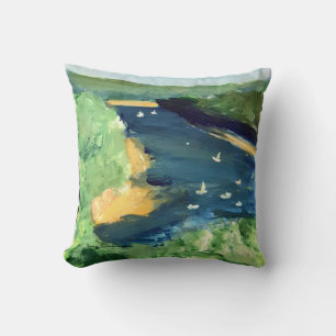 Australische Kunst-Flussszene Kissen