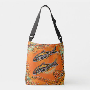 AUSTRALISCHE KUNST TRAGETASCHEN MIT LANGEN TRÄGERN