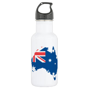 Australische Landkarte - Edelstahlflasche