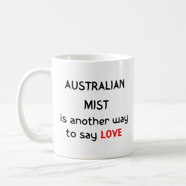 australische Liebe Kaffee Tasse (Links)