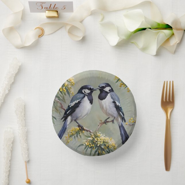 australische Magien in Baumölfarbe, Papierschale Pappteller (Hochzeit)