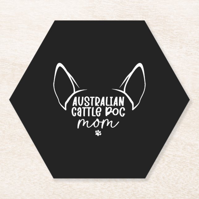 Australische Mama für Rinderhunde Untersetzer (Vorderseite)