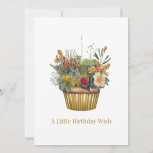 Australische National Blume Cupcake Birthday Card Karte