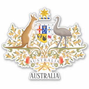 Australische National Coat of Arms Patriotic Aufkleber