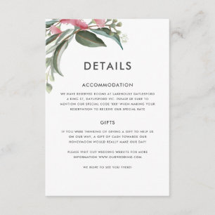 Australische Nationale Gum Leaf Details Card Begleitkarte