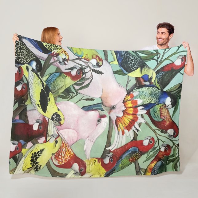 Australische Nationalparroten Fleecedecke (Beispiel)