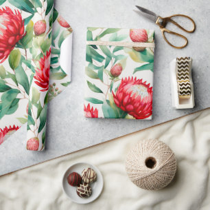 Australische Native Protea Blume Geschenkpapier