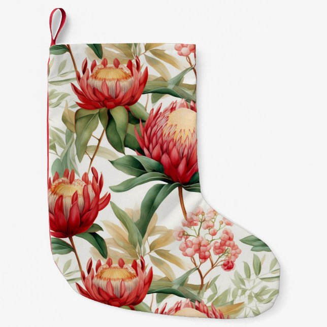 Australische Native Protea Blume II Kleiner Weihnachtsstrumpf (Vorderseite)