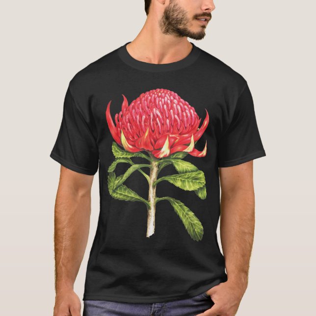 Australische Native Waratah-Blume T-Shirt (Vorderseite)