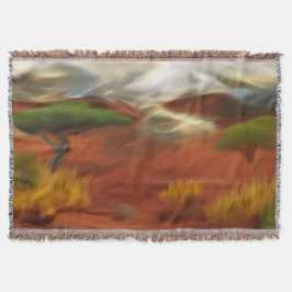 Australische Outback Dawn Abstrakt Art Decke