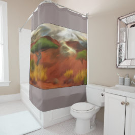 Australische Outback Dawn Abstrakt Art Duschvorhang